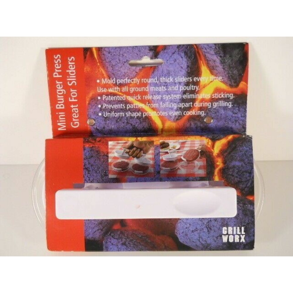 Grill Worx Double Mini Hamburger Burgers Press